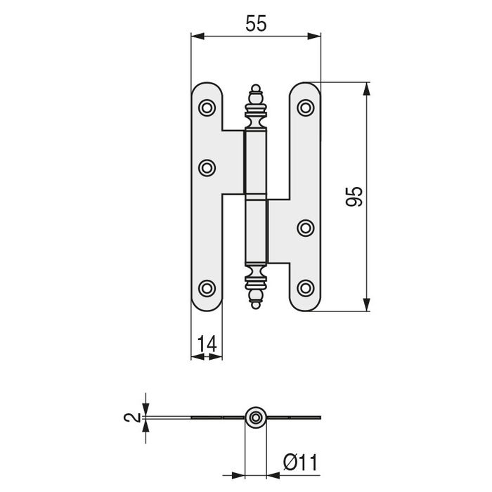BYP Pernio Con Remate Negro 408/95 Izquierda
