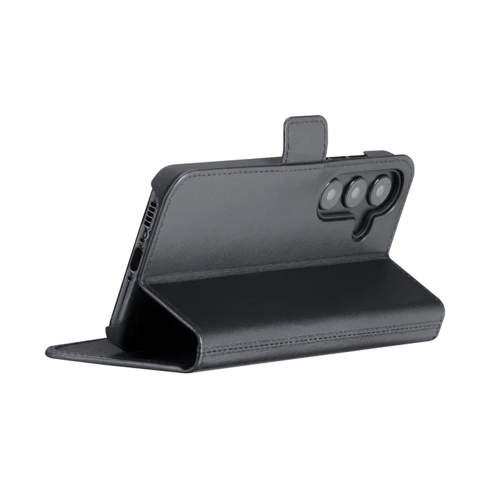 Dbramante1928 Funda Folio para Samsung Galaxy S25+ (17 cm/6.7") de Cuero Negro con 3 Bolsillos para Tarjetas