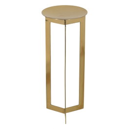 Ixia Portavelas Dorado Acero Inoxidable 16,50 x 16,50 x 38,50 cm