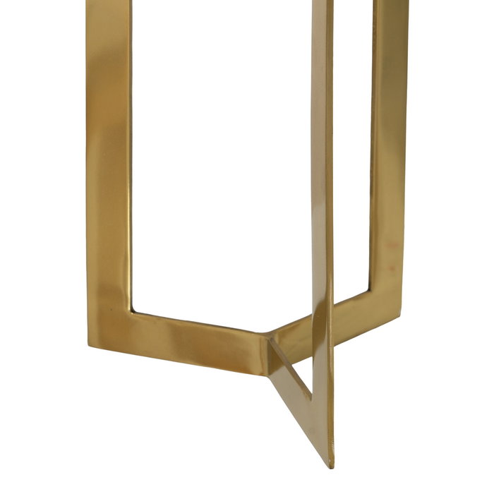 Portavelas Dorado Acero Inoxidable 16,50 X 16,50 X 38,50 cm