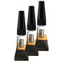 Koma Tools Adhesivo Instantáneo Cianoacrilato 5 Segundos, Multisuperficies, Resistente al Agua, 3 Tubos x 1g con Dosificador de Precisión