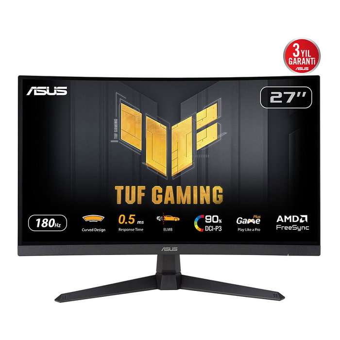 ASUS TUF Gaming VG27WQ3B Monitor Gaming Curvo 27" QHD 2560x1440 Fast VA 180Hz 1ms AMD FreeSync HDR10