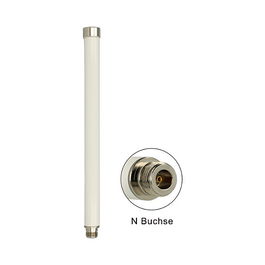 Delock Antena WiFi Exterior Omnidireccional 88821, Conector N, 6-8 dBi, 2.4GHz/5GHz, 802.11 a/b/g/n/ac, IP67, para Router, Punto de Acceso, 28cm, Blanco