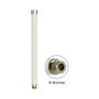Delock Antena WiFi Exterior Omnidireccional 88821, Conector N, 6-8 dBi, 2.4GHz/5GHz, 802.11 a/b/g/n/ac, IP67, para Router, Punto de Acceso, 28cm, Blanco