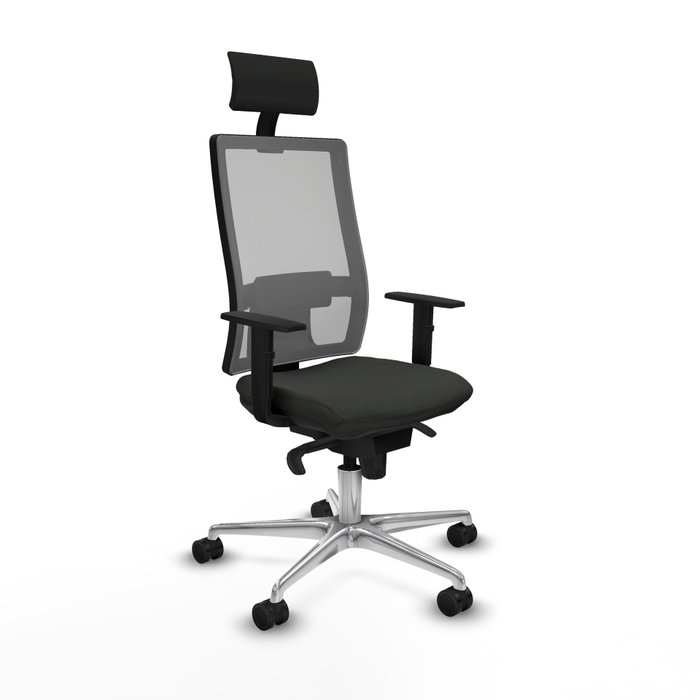 PIQUERAS Y CRESPO Silla de oficina Horna con mecanismo Sincro, Negro y Gris PIQUERAS Y CRESPO Silla de oficina Horna con mecanismo Sincro, Negro y Gris
