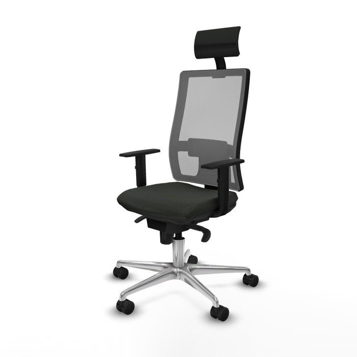 PIQUERAS Y CRESPO Silla de oficina Horna con mecanismo Sincro, Negro y Gris PIQUERAS Y CRESPO Silla de oficina Horna con mecanismo Sincro, Negro y Gris