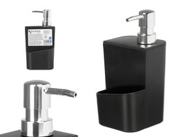 Kinvara Dispensador Soporte Esponja Negro 650 ml 9x20x9.5 cm (Set de 12)