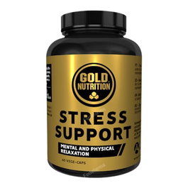 GOLD NUTRITION Stress Support 60 Cápsulas con Ashwagandha, GABA, Magnesio, Vitamina B6 y 5-HTP para el Estrés y Ánimo