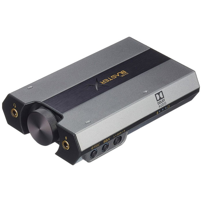 Creative Labs Sound BlasterX G6 Tarjeta de Sonido Externa USB 7.1 Negro y Oro