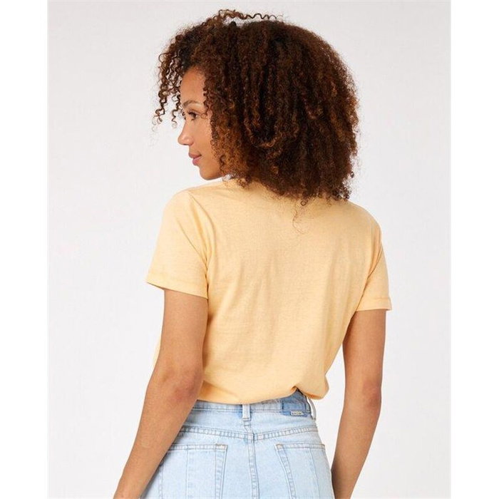 Camiseta de Manga Corta Mujer Rip Curl Re-Entry Crew Neck Beige
