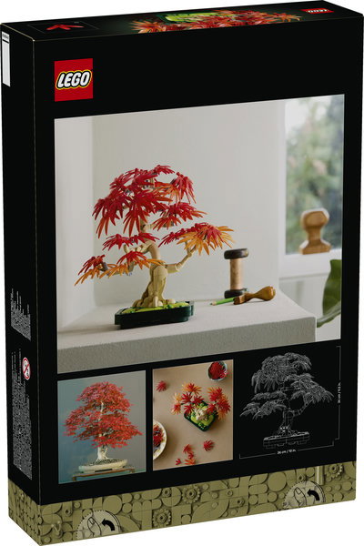 Lego Bonsái De Arce Rojo Japonés, Set de Construcción para Adultos, 474 Piezas, Decoración Natural