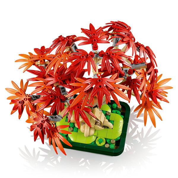 Lego Bonsái De Arce Rojo Japonés, Set de Construcción para Adultos, 474 Piezas, Decoración Natural