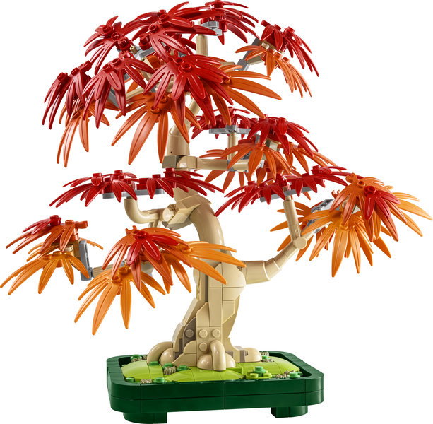Lego Bonsái De Arce Rojo Japonés, Set de Construcción para Adultos, 474 Piezas, Decoración Natural