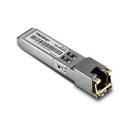 TRENDnet TEG-MGBRJ Convertidor SFP a RJ45 Gigabit, 1000BASE-T/100BASE-TX, 1250 Mbps, 100 m, Cobre, Compatible con Hot-Plug, Aluminio