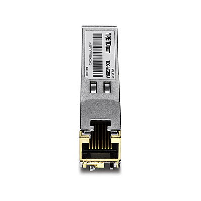 TRENDnet TEG-MGBRJ Convertidor SFP a RJ45 Gigabit, 1000BASE-T/100BASE-TX, 1250 Mbps, 100 m, Cobre, Compatible con Hot-Plug, Aluminio