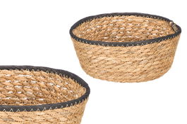 Giftdecor Cesto Redondo 20 cm Negro de Enea y Papel (Set de 24)