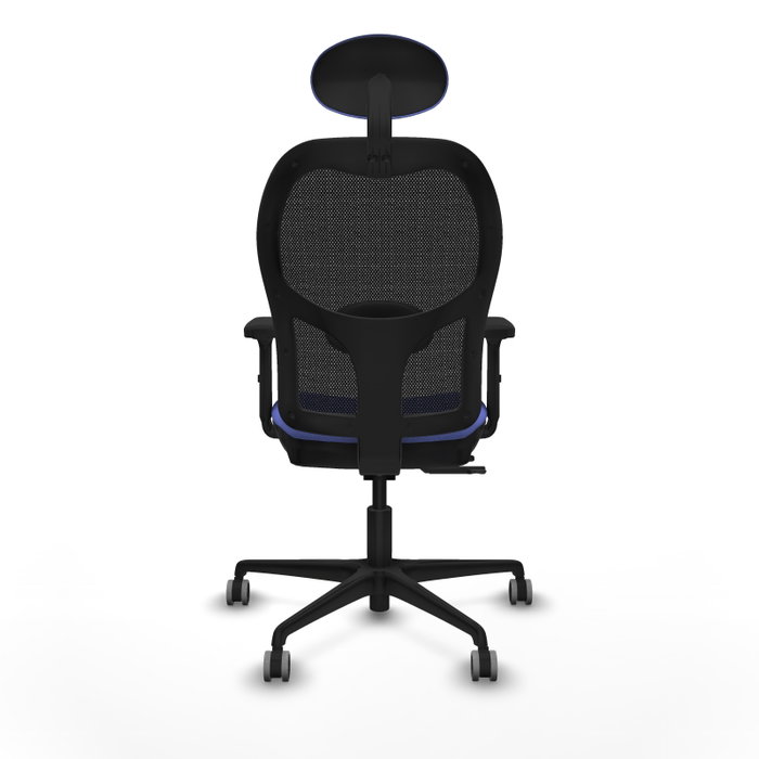 PIQUERAS Y CRESPO Silla de oficina Jorquera con mecanismo Sincro/Traslack, Azul claro y Negro
