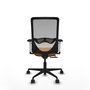 PIQUERAS Y CRESPO Silla de oficina Zulema Naranja/Gris con mecanismo Sincro/Traslack