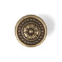 Rei Pomo para Mueble Modelo 1093 de Zamak con Acabado Cuero/Oro Viejo, Ø30 x 18 mm, Incluye Tornillos M4
