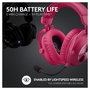 Logitech Pro X 2 Lightspeed Auriculares Gaming Inalámbricos, Sonido Surround 7.1, Micrófono Blue VO!CE, Color Magenta, Ref. 981-001275