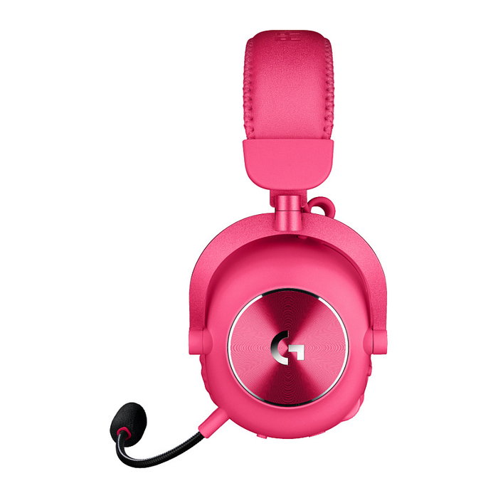 Logitech Pro X 2 Lightspeed Auriculares Gaming Inalámbricos, Sonido Surround 7.1, Micrófono Blue VO!CE, Color Magenta, Ref. 981-001275