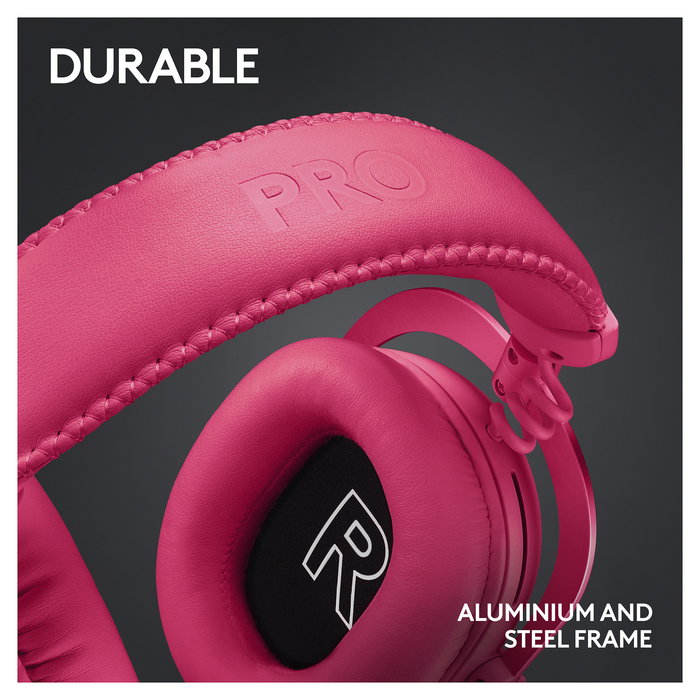 Logitech Pro X 2 Lightspeed Auriculares Gaming Inalámbricos, Sonido Surround 7.1, Micrófono Blue VO!CE, Color Magenta, Ref. 981-001275