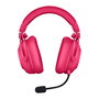 Logitech Pro X 2 Lightspeed Auriculares Gaming Inalámbricos, Sonido Surround 7.1, Micrófono Blue VO!CE, Color Magenta, Ref. 981-001275