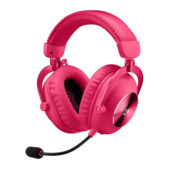 Logitech Pro X 2 Lightspeed Auriculares Gaming Inalámbricos, Sonido Surround 7.1, Micrófono Blue VO!CE, Color Magenta, Ref. 981-001275