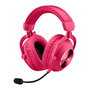 Logitech Pro X 2 Lightspeed Auriculares Gaming Inalámbricos, Sonido Surround 7.1, Micrófono Blue VO!CE, Color Magenta, Ref. 981-001275