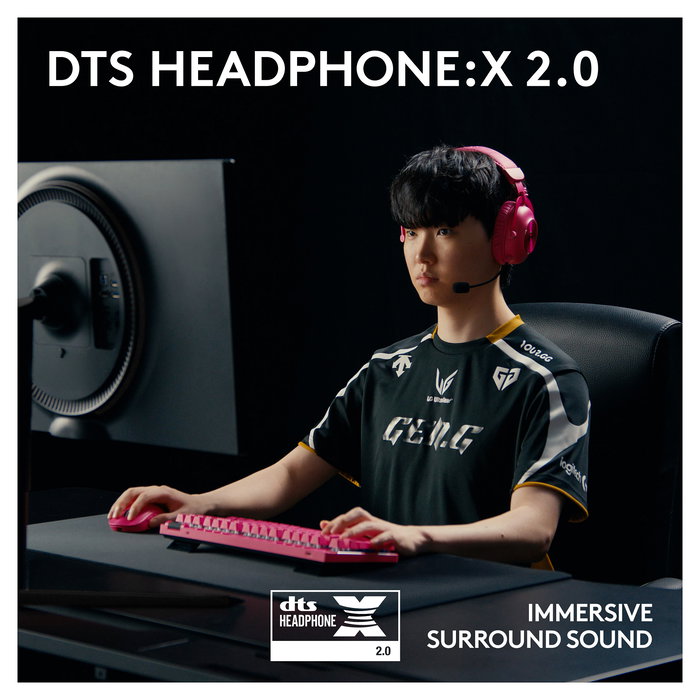 Logitech Pro X 2 Lightspeed Auriculares Gaming Inalámbricos, Sonido Surround 7.1, Micrófono Blue VO!CE, Color Magenta, Ref. 981-001275