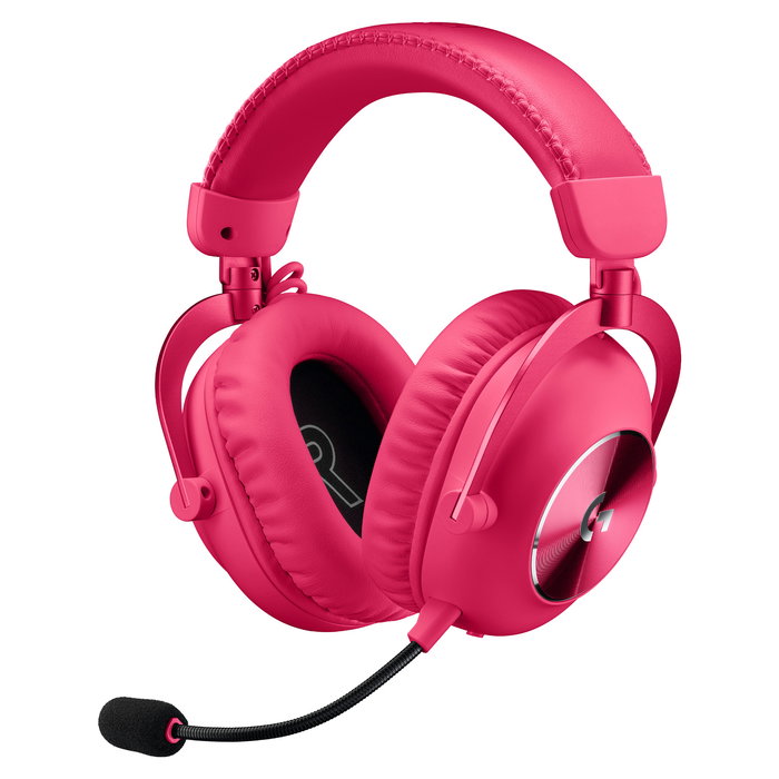 Logitech Pro X 2 Lightspeed Auriculares Gaming Inalámbricos, Sonido Surround 7.1, Micrófono Blue VO!CE, Color Magenta, Ref. 981-001275