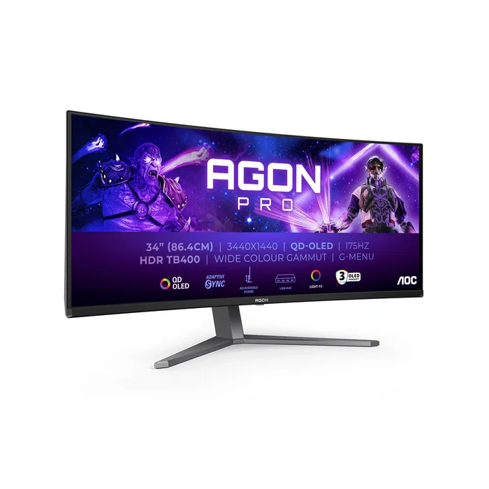 AOC AGON PRO AG346UCD Monitor Gaming Curvo 34 WQHD QD-OLED AOC AGON PRO AG346UCD Monitor Gaming Curvo 34 WQHD QD-OLED