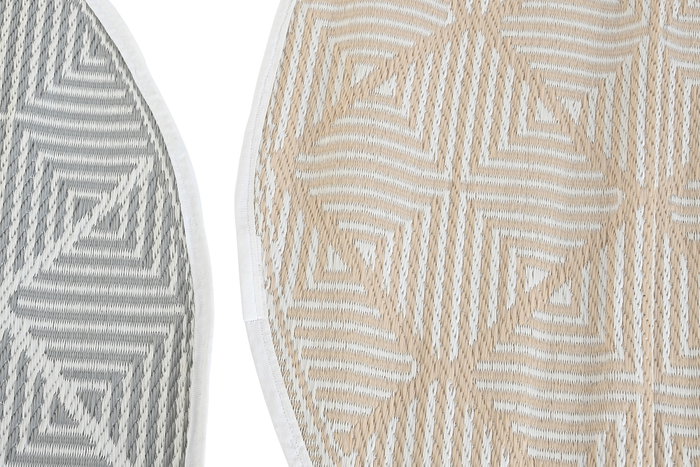 DKD Home Decor 6 Unidades Alfombra Poliéster Azul Beige Blanco 150 x 150 x 1 cm DKD Home Decor 6 Unidades Alfombra Poliéster Azul Beige Blanco 150 x 150 x 1 cm