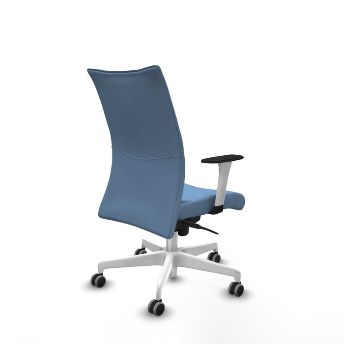 PIQUERAS Y CRESPO Silla Albacete Confidente Azul Cielo con Mecanismo Sincro y Base Blanca PIQUERAS Y CRESPO Silla Albacete Confidente Azul Cielo con Mecanismo Sincro y Base Blanca