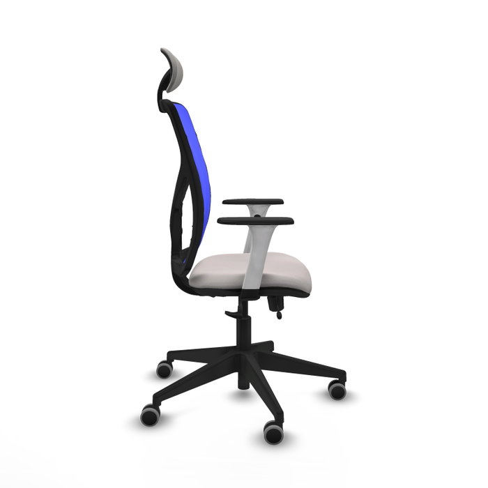 PIQUERAS Y CRESPO Silla de oficina Motilla con mecanismo Sincro/Traslack, Blanco y Azul PIQUERAS Y CRESPO Silla de oficina Motilla con mecanismo Sincro/Traslack, Blanco y Azul