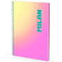 Milan Cuaderno Espiral A4 Colección Sunset Rosa 90 Hojas 95gr