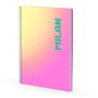 Milan Cuaderno Sunset Rosa A4 con Espiral y Tapa Dura, 90 Hojas