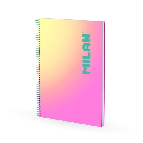 Milan Cuaderno Espiral A4 Colección Sunset Rosa 90 Hojas 95gr