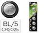 Maxell Pila Alcalina Litio Botón CR2025 Blister 5 Unidades Maxell Pila Alcalina Litio Botón CR2025 Blister 5 Unidades