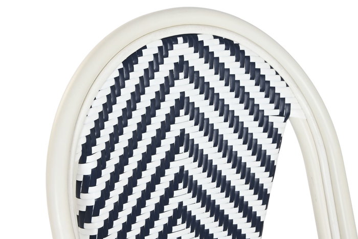 DKD Home Decor Silla Cottage Azul Blanco 58 x 88 x 47 cm (4 Unidades)