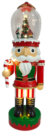 DKD Home Decor Cascanueces LED con Movimiento Musical, Rojo y Verde