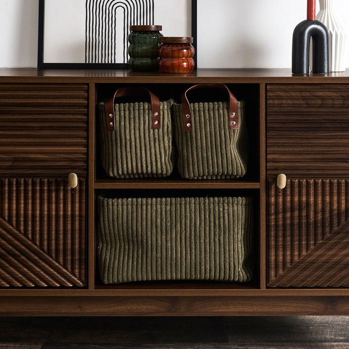 Home Deco Factory Juego De 3 Cestas Verdes Cocooning Scott