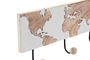DKD Home Decor Perchero Pared Colonial Marron Blanco Mango Metal 5 x 16 x 38 cm