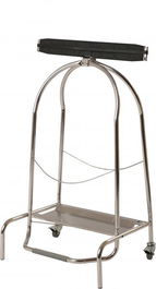 PROBBAX - SO-2104-MSSTL - Porta bolsas con 2 ruedas - 98 x 55 x 42,5 cm - Acero brillante