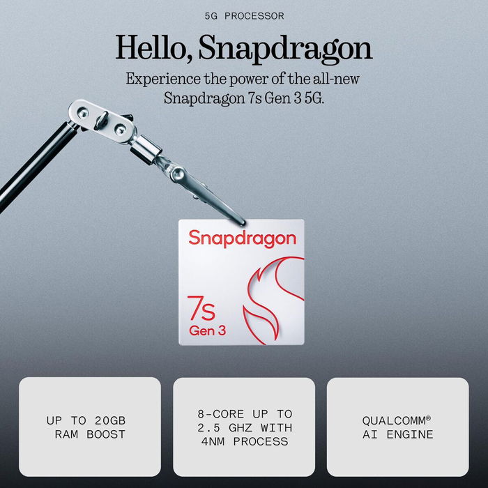 Nothing Phone (3a) Smartphone 6.77" 8GB RAM 128GB Blanco Android 15