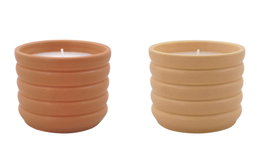 DKD Home Decor Velas de Cera de Parafina y Cerámica Surtidas (Pack de 6)