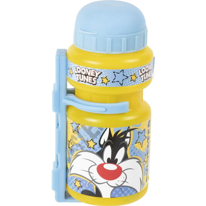 Licensing Botella 350 ml + Portabotellas para Bicicleta de Niño Looney Tunes