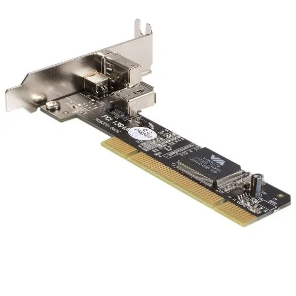 StarTech.com PCI1394_2LP Tarjeta Adaptadora FireWire de 3 Puertos (2 Externos, 1 Interno)