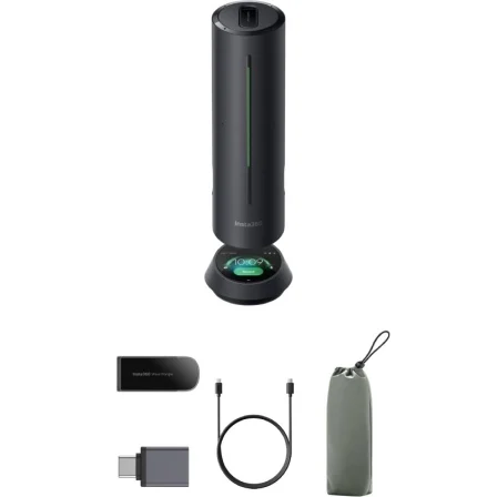Insta360 Wave Altavoz y Micrófono Portátil para Conferencias USB y Bluetooth Negro INCAMWA1