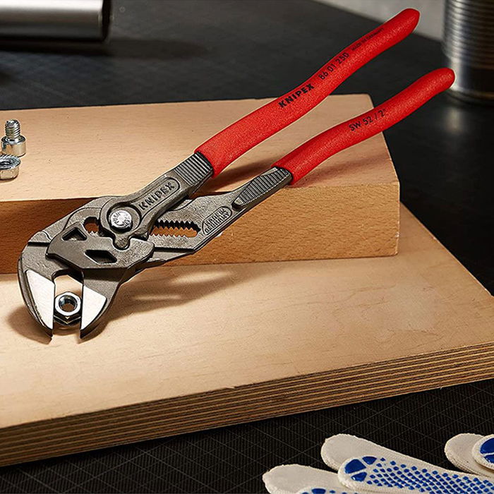 Knipex Tenaza Llave Ajustable 8601250 250 mm para Agarrar, Sujetar, Prensar y Doblar